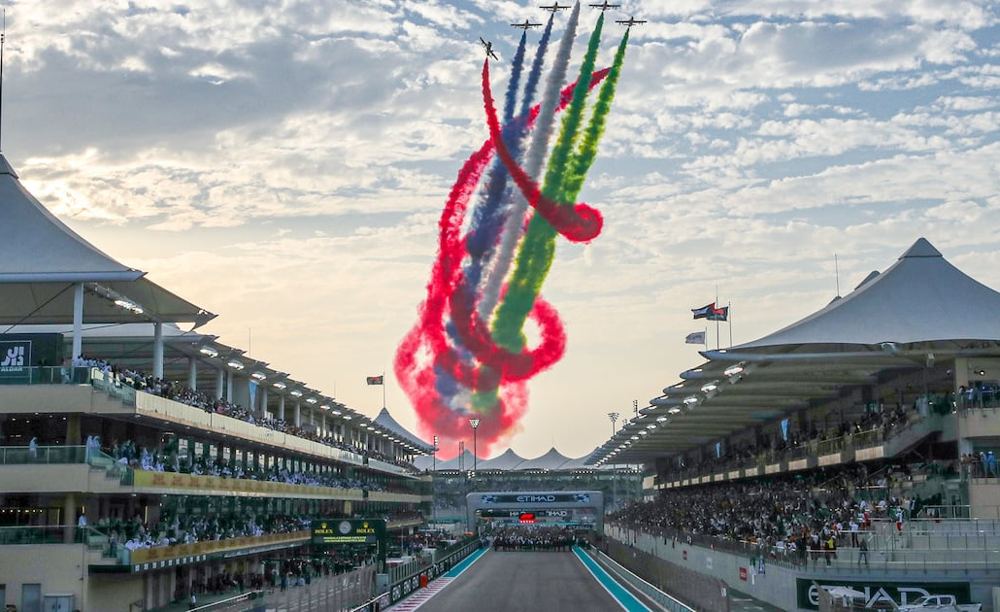 Formula 1 car at Yas Marina Circuit